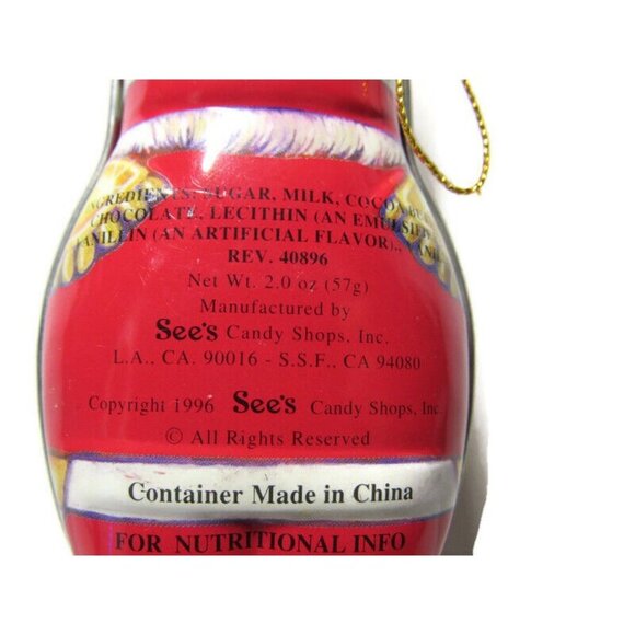 Vintage 1996 See’s Candy NUTCRACKER Tin Christmas Holiday Ornament - Picture 3 of 4